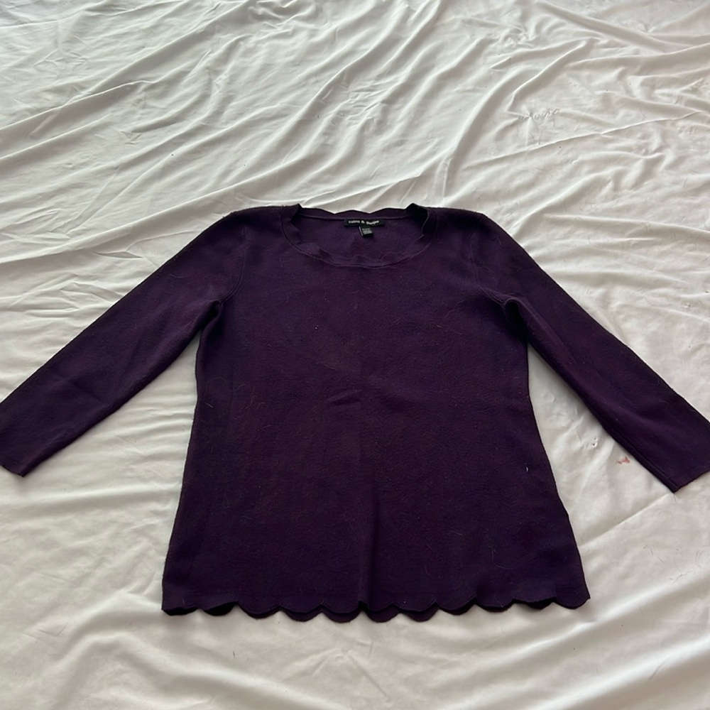 purple sweater